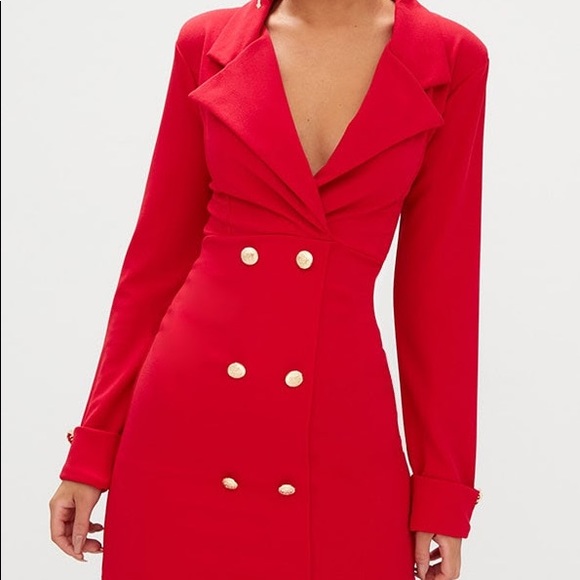 PrettyLittleThing Dresses & Skirts - Red Blazer Dress